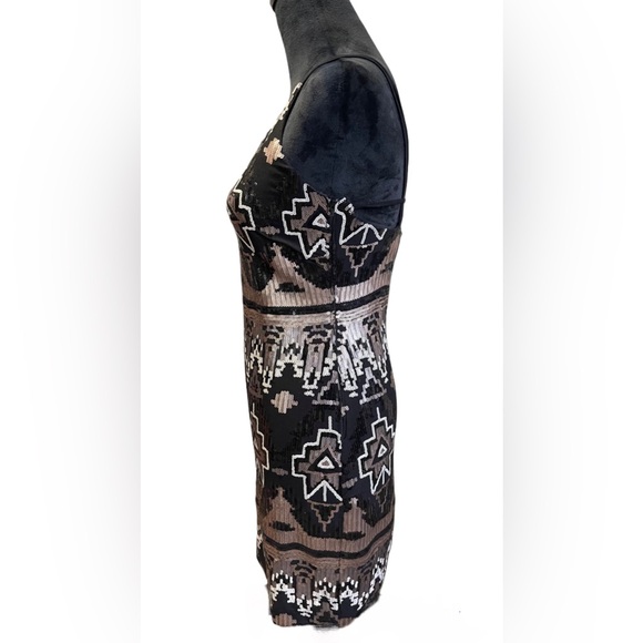 City Triangles Aztec Sequin Mini Dress |Size Junior 13 - Picture 5 of 12